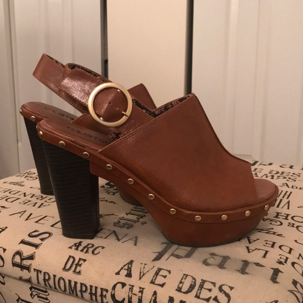 Unlisted platform clog with sling back size 9